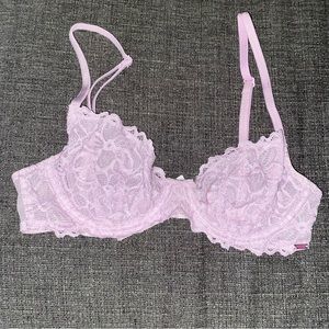 PINK Light purple lace bra